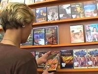 Tanned Cock Crazed Mom Creamed All Over In Video Store